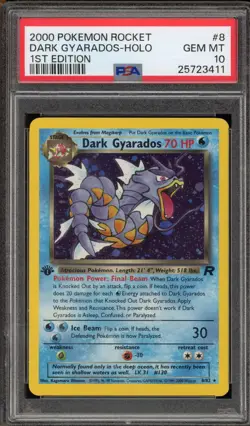 Pokemon Dark Gyarados Team Rocket 1st Edition Holo Rare #8 PSA 10 Gem Mint - Image 1