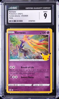 2021 POKEMON CELEBRATIONS HOLO #012/025 XERNEAS CGC 9 - Image 1