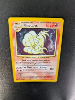 Ninetales 12/102 LP Holo Rare Unlimited Edition Base Set Pokemon Card 1999 WOTC - Image 3