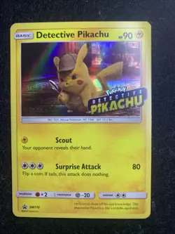 Pokemon Detective Pikachu SM170 Promo Stamped Holo Card Sm Set English - Image 1