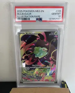 PSA 10 Bulbasaur 133/132 Me01: Mega Evolution Holo Pokemon - Image 1