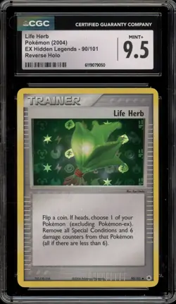 Pokemon Life Herb EX Hidden Legends Reverse Holo #90 CGC 9.5 - Image 1