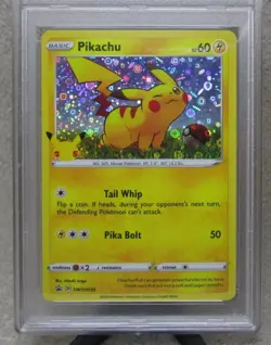 PSA 9 MINT GRADED 2020 Pokemon PIKACHU HOLO GENERAL MILLS Black Star Card C - Image 3
