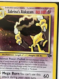Sabrina's Alakazam 16/132 Unlimited Holo Rare Pokemon Card TCG #V1 - Image 4