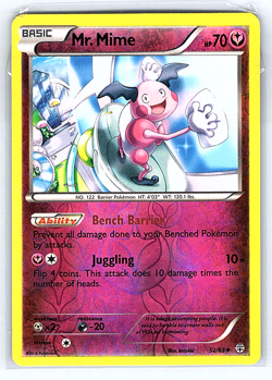 Mr. Mime [Reverse Holo] 52/83 Generations LP Pokemon Card - Image 1