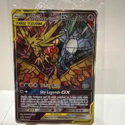 Pokemon TCG Moltres Zapdos Articuno GX SM210 Stained Glass Promos Holo Sealed - Image 1