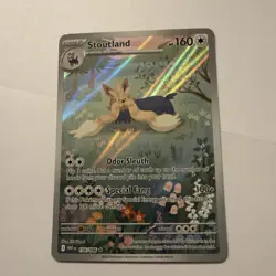 🔥Pokemon TCG White Flare Stoutland #156/086 Full Art Illustration Rare NM+🔥 - Image 1