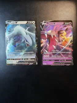 Pokemon TCG Sword and Shield Silver Tempest 2 Card Lot Of Off Center Cards - Image 1