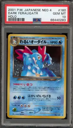 Pokemon Dark Feraligatr Neo 4 Japanese Holo Rare #160 PSA 10 Gem Mint - Image 1
