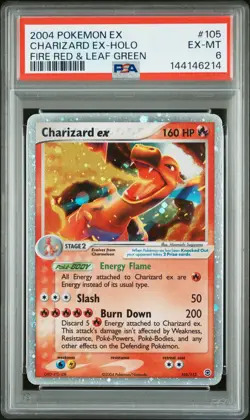 2004 POKEMON EX FIRE RED & LEAF GREEN #105 CHARIZARD EX-HOLO PSA 6 - Image 1