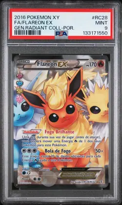 2016 POKEMON XY GENERATIONS RADIANT COLL PORTUGUESE FULL ART/FLAREON EX PSA 9 - Image 1
