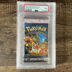 Pokemon 1999 Vintage WOTC Base Set Charizard Sealed Booster Pack PSA 9 - Image 1