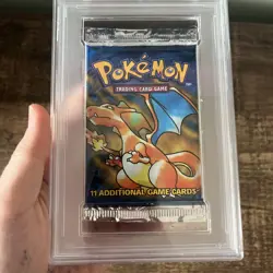 Pokemon 1999 Vintage WOTC Base Set Charizard Sealed Booster Pack PSA 9 - Image 3