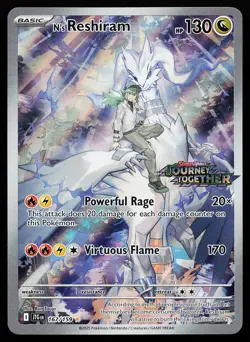 N's Reshiram 167/159 Holo Illustration Rare Journey Together Promo Pokemon Card - Image 1