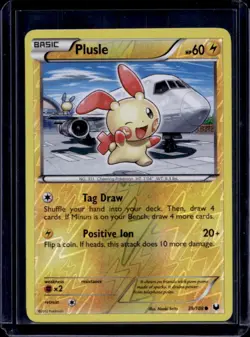 2012 Pokemon Black & White Dark Explorers Plusle Reverse Holo #39/108 - Image 1
