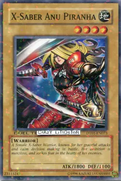 YU-GI-OH X-SABER ANU PIRANHA DUEL TERMINAL COMMON N/MINT DT01-EN073 - Image 1
