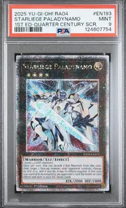 Starliege Paladynamo RA04-EN193 1st Edition QCSR Yugioh PSA 9 - Image 1
