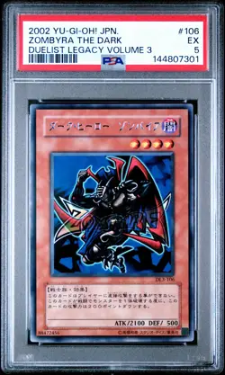 2002 YU-GI-OH! JPN DUELIST LEGACY VOLUME 3 #106 ZOMBYRA THE DARK PSA 5 - Image 1