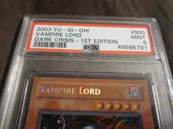 2003 YuGiOh! Dark Crisis VAMPIRE LORD DCR-000 Secret Rare 1st PSA 9 - Image 3