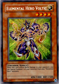 Yugioh Elemental Hero Voltic PP02-EN014 Secret Rare LP - Image 1