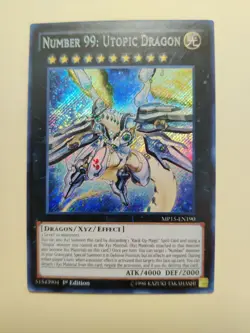 Yugioh! Number 99: Utopic Dragon MP15-EN190 Secret Rare 1st Ed NM - Image 1