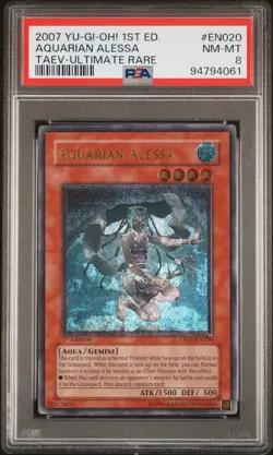 Aquarian Alessa TAEV-EN020 1st Edition Ultimate Rare Yugioh PSA 8 *061 - Image 1