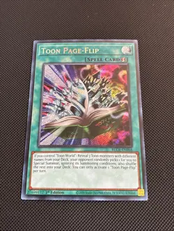 Yugioh | Toon Page-Flip BLCR-EN068 Secret Rare 1st Edition Near Mint NM - Image 1