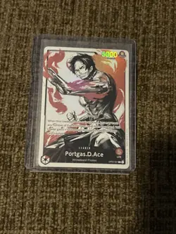 One Piece TCG Op03-001 Portgas.D.Ace Alternate Alt Art Parallel English - Image 1