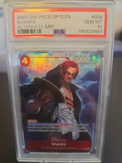 2025 One Piece OP12-008 Legacy Of The Master Shanks Alt Art PSA 10 - Image 1