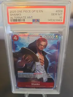 2025 One Piece OP12-008 Legacy Of The Master Shanks Alt Art PSA 10 - Image 3