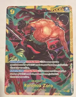 Roronoa Zoro - OP06-118 Sec Secret Rare One Piece Learn Together Version NonFoil - Image 1