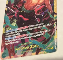 Roronoa Zoro - OP06-118 Sec Secret Rare One Piece Learn Together Version NonFoil - Image 3