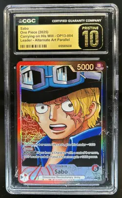 2025 One Piece Carrying On His Will Sabo Leader Alt Art PRISTINE OP13-004 CGC 10 - Image 1