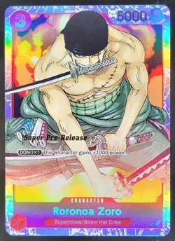 Roronoa Zoro 2022 One Piece SUPER PRE-RELEASE ST01-013 SPECIAL RARE DD5 - Image 1