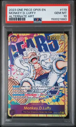 2023 ONE PIECE OP05-AWAKENING OF THE NEW ERA #119 MONKEY D. LUFFY PSA 10 - Image 1