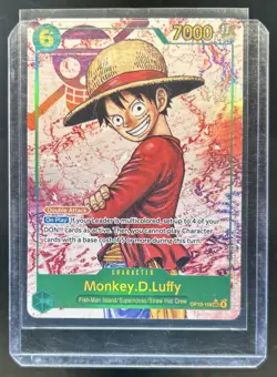2025 One Piece Carrying On His Will Monkey D. Luffy Secret Rare Alt Art OP13-118 - Image 1