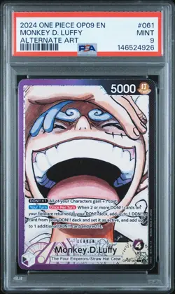 2024 ONE PIECE OP09-EMPERORS IN THE NEW WORLD #061 MONKEY D. LUFFY PSA 9 - Image 1