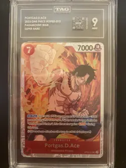 2023 One Piece Paramount War Portgas.D.Ace, #OP02-013, TAG 9 - Image 1