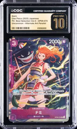 2025 ONE PIECE JPN UNCOMMON ALTERNATE ART NAMI CGC 10 PRISTINE - Image 1
