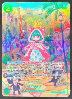 2023 One Piece Kingdoms of Intrigue Sugar Super Rare #OP04-024 DD5 - Image 1