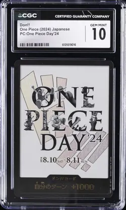 2024 ONE PIECE JPN PC: ONE PIECE DAY'24 DON!! CGC 10 GEM MINT - Image 1