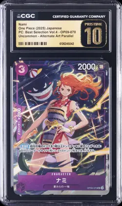 2025 ONE PIECE JPN PC: BEST SELECTION VOL. 4 #OP09-070 NAMI CGC 10 PRISTINE - Image 1