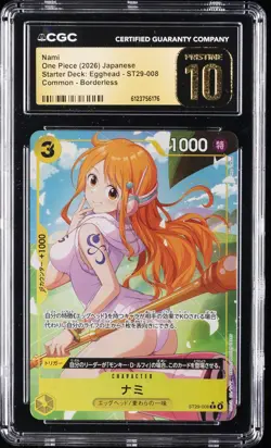 2026 ONE PIECE STARTER DECK: EGGHEAD JPN #ST29-008 NAMI CGC 10 PRISTINE - Image 1
