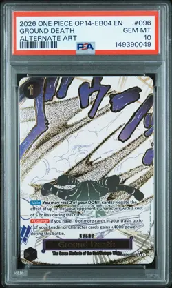 2026 ONE PIECE OP14-EB04-THE AZURE SEA'S SEVEN ALTERNATE ART GROUND DEATH PSA 10 - Image 1