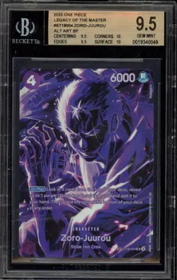 One Piece CCG Zoro-Juurou Legacy of the Master Alt Art ST18-004 BGS 9.5 - Image 1