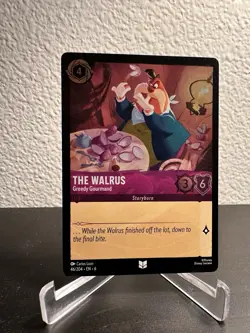 The Walrus - Greedy Gourmand 46/204 Azurite Sea Cold Foil Lorcana Disney - Image 1