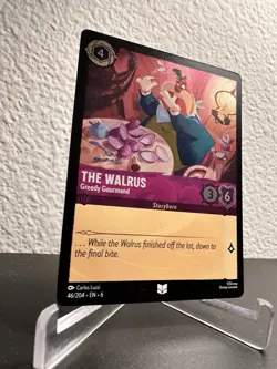 The Walrus - Greedy Gourmand 46/204 Azurite Sea Cold Foil Lorcana Disney - Image 2