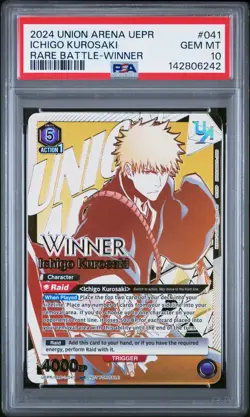 Union Arena TCG Ichigo Kurosaki Winner Promo Alt Art PSA 10 Gem Mint CCG Bleach - Image 1