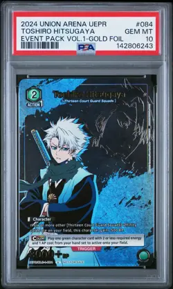 Union Arena TCG Toshiro Hitsugaya Gold Promo Alt Art PSA 10 Gem Mint CCG Bleach - Image 1
