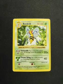 Beedrill 17/102 | Base Set Shadowless | Rare | Vintage Pokemon Card | HP - Image 1